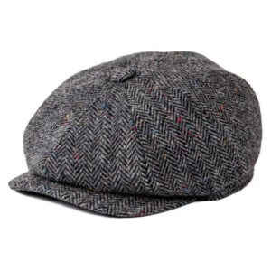 Flatcap Herringbone Tweed Wool 8 Panel