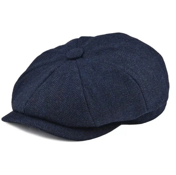 Flatcap Herringbone Tweed Wool 8 Panel
